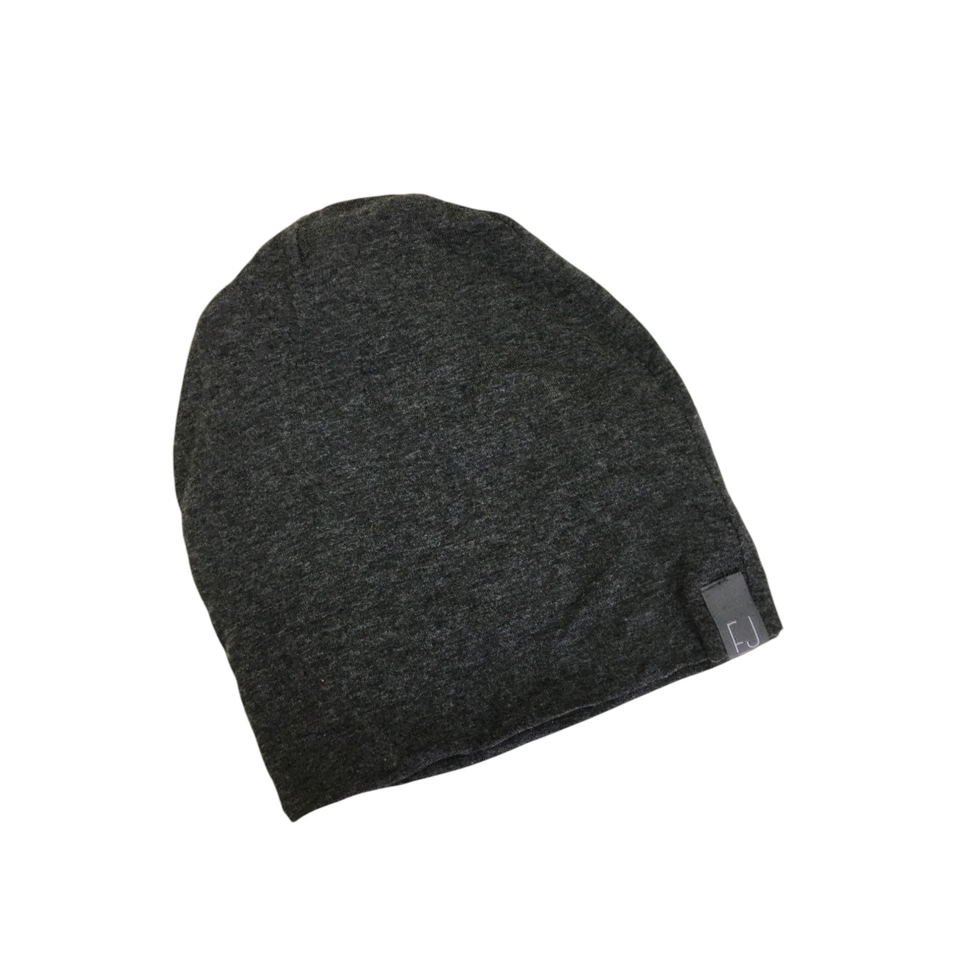0-3M Dark Grey Melange Slouch Beanie - Flynn Jaxon