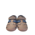 Size 4 - Brown & Navy Blue Leather Walkmates Sandals - Woolworths