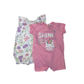 0-3M Pink & White Floral Rompers - Jet, Cuddlesome
