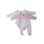 Newborn White & Pink Long Sleeve Bodysuits & Leggings - Ackermans