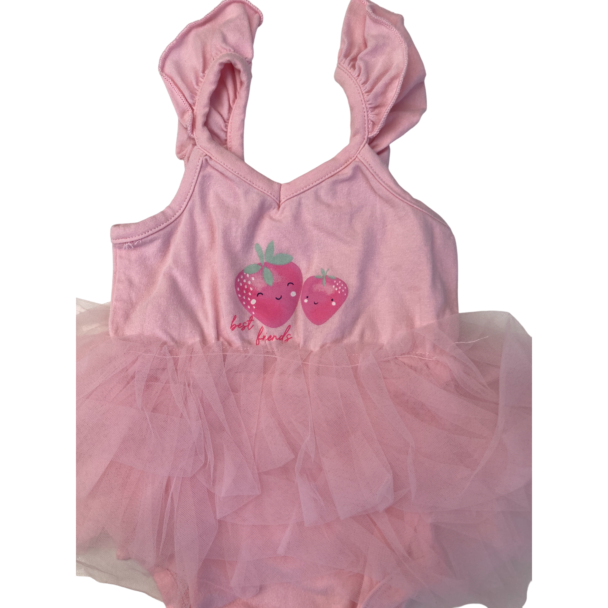 3-6M Pink Tulle Romper Dress - Cuddlesome