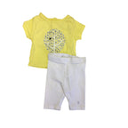 1M White Leggings & Yellow Tree T Shirt - Obaibi