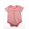0-3M Coral & White Stripe Babydoll Bodysuit - Clicks
