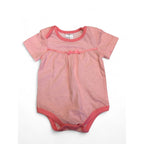 0-3M Coral & White Stripe Babydoll Bodysuit - Clicks
