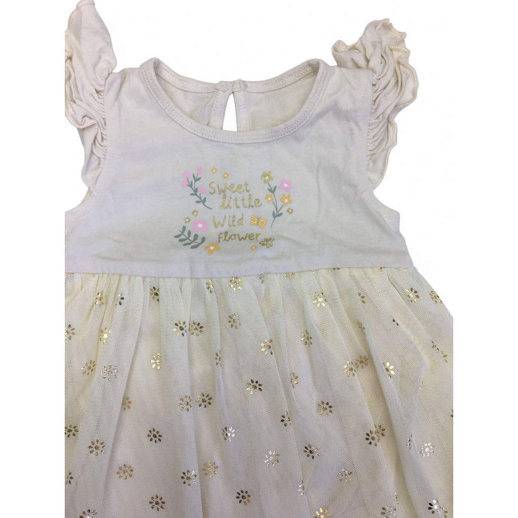 1-3M Cream & Gold Tulle Romper - Woolworths