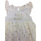 1-3M Cream & Gold Tulle Romper - Woolworths