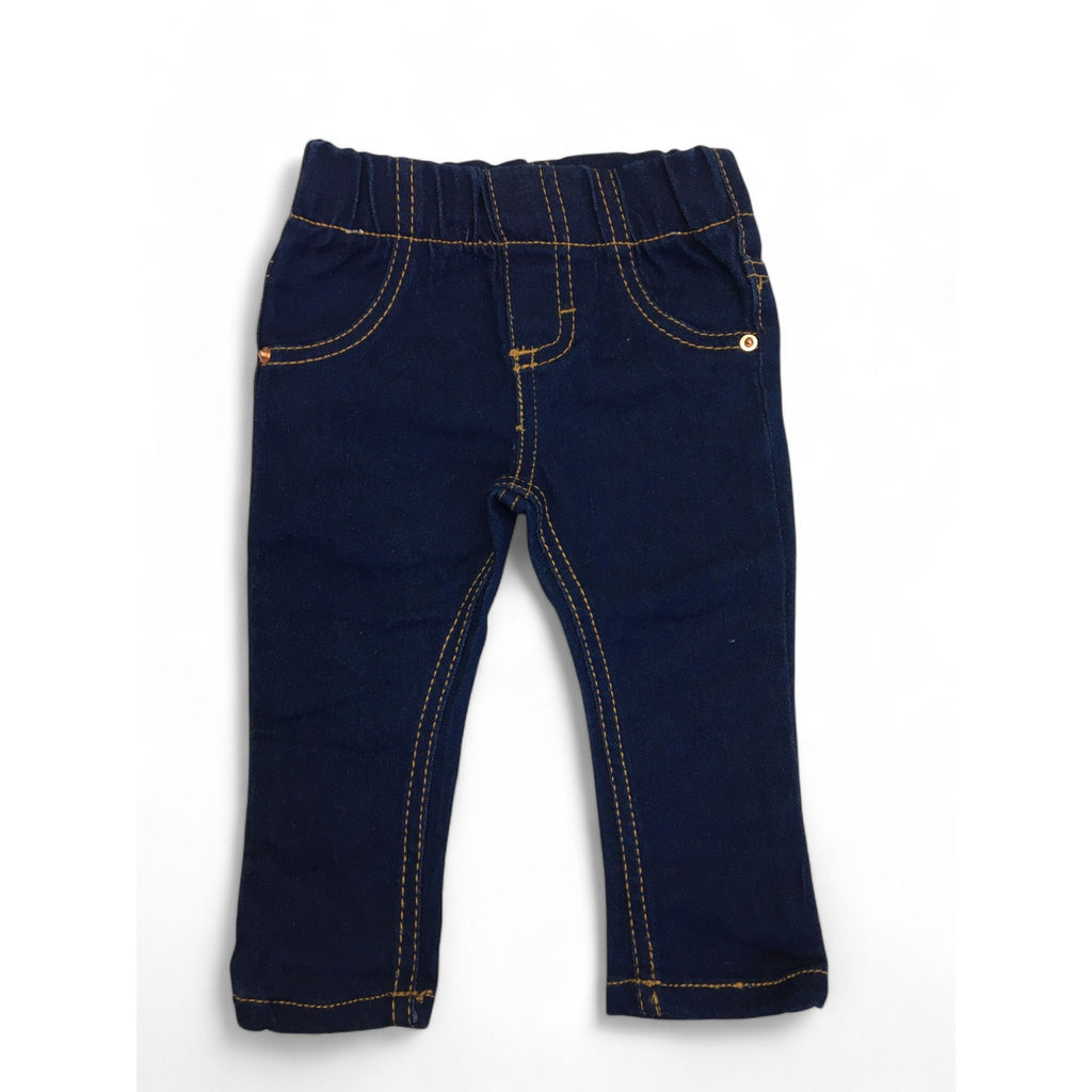 3-6M Dark Blue Denim Jeggings - Ackermans