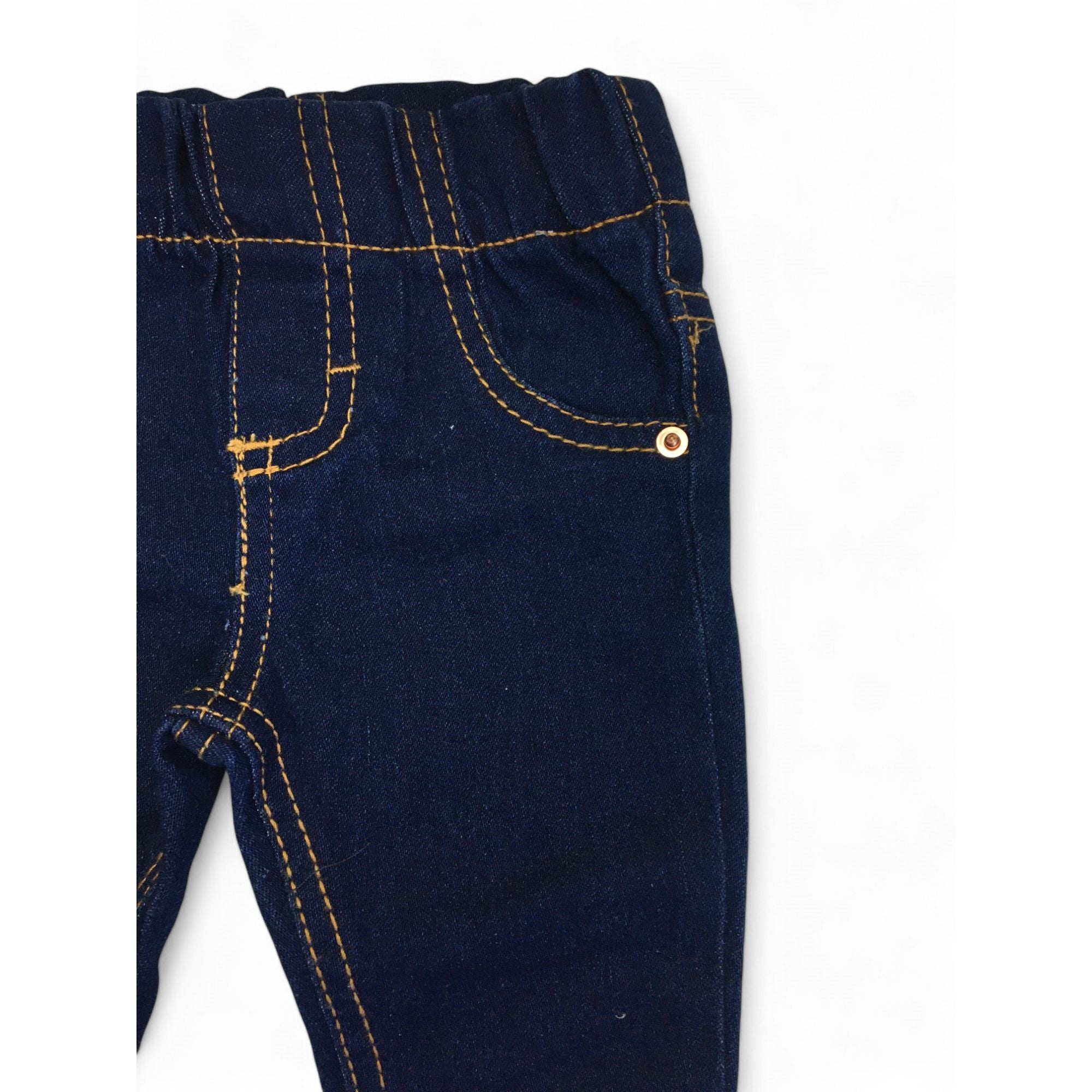 3-6M Dark Blue Denim Jeggings - Ackermans