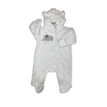 1-3M White Fleece Zip Onesie - Woolworths