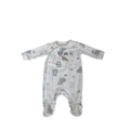 Newborn Cream Velour Bear Snap Onesie - Woolworths
