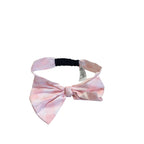 One Size - Pink & White Check Bow Headband - Earthchild