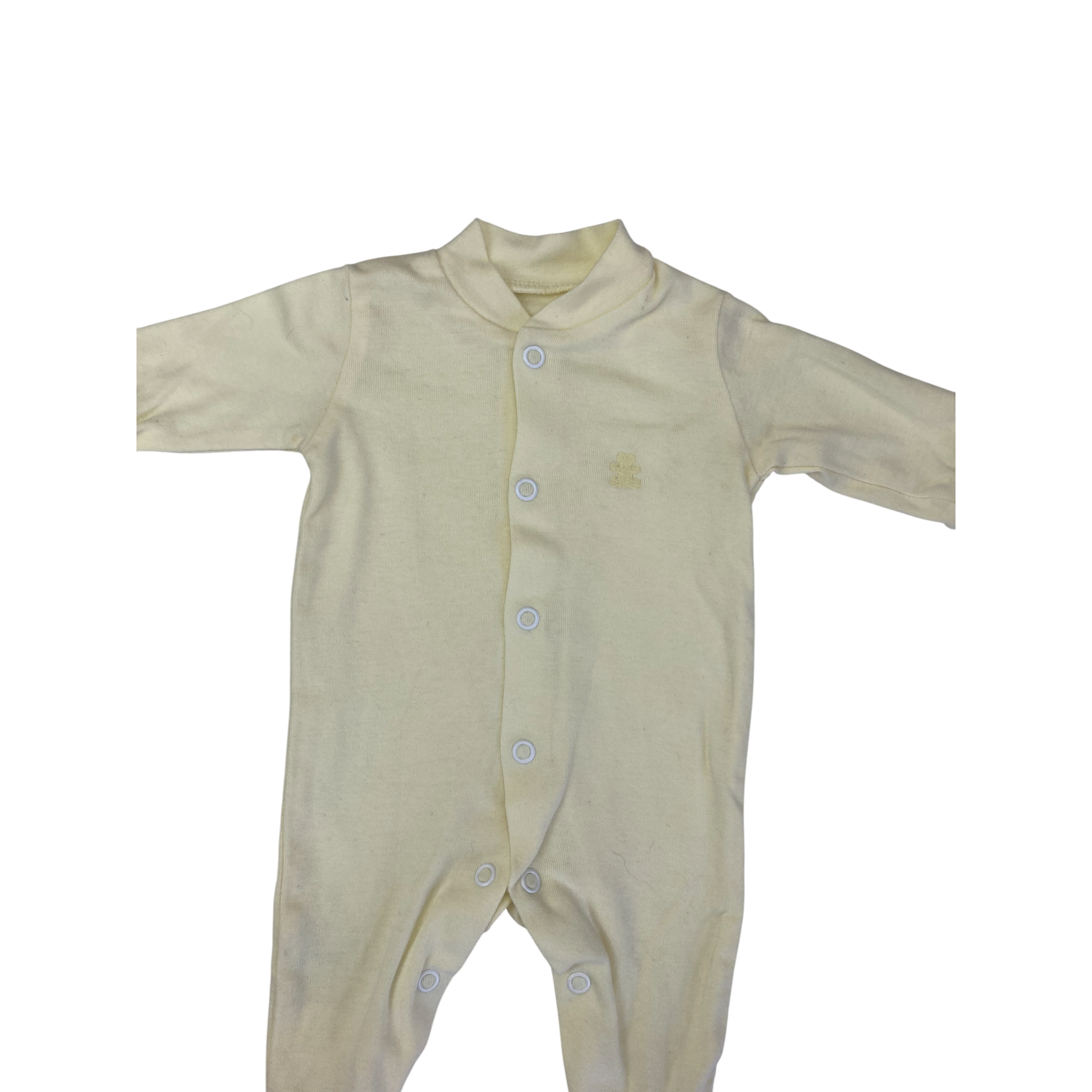 Prem - Yellow & White Snap Cotton Onesie - Woolworths