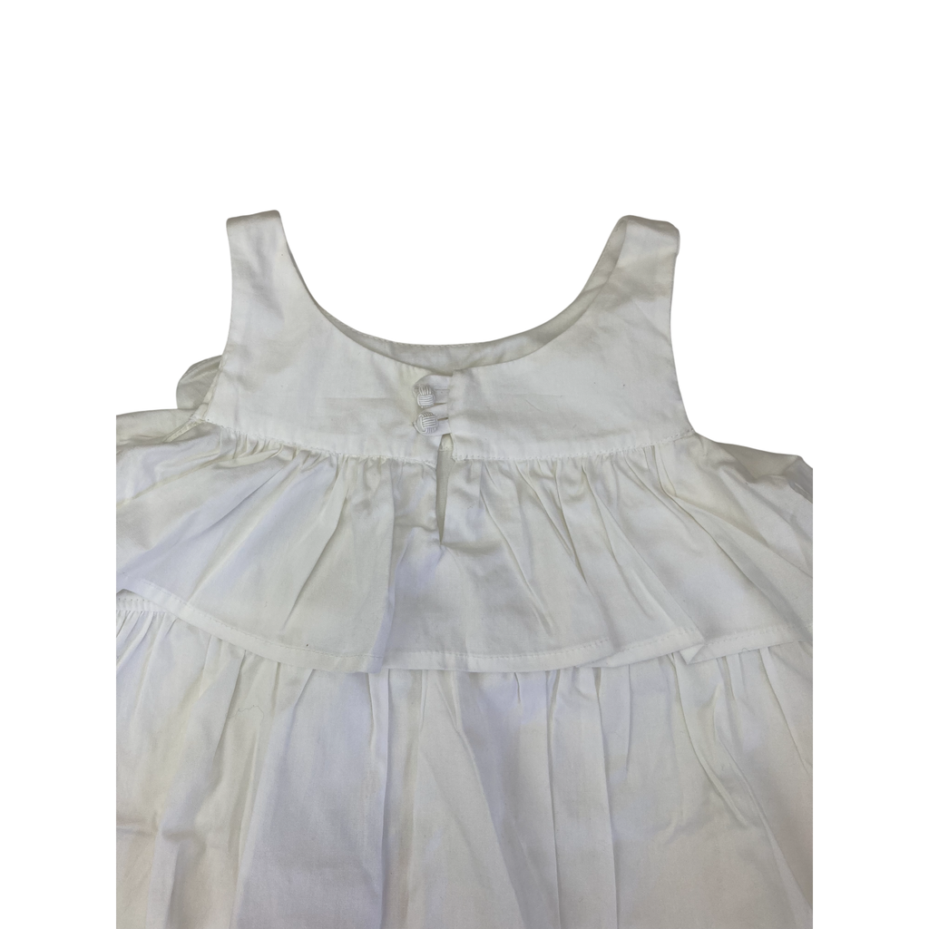 5-6Y White Tiered Sleeveless Dress - Ma Se Kinners