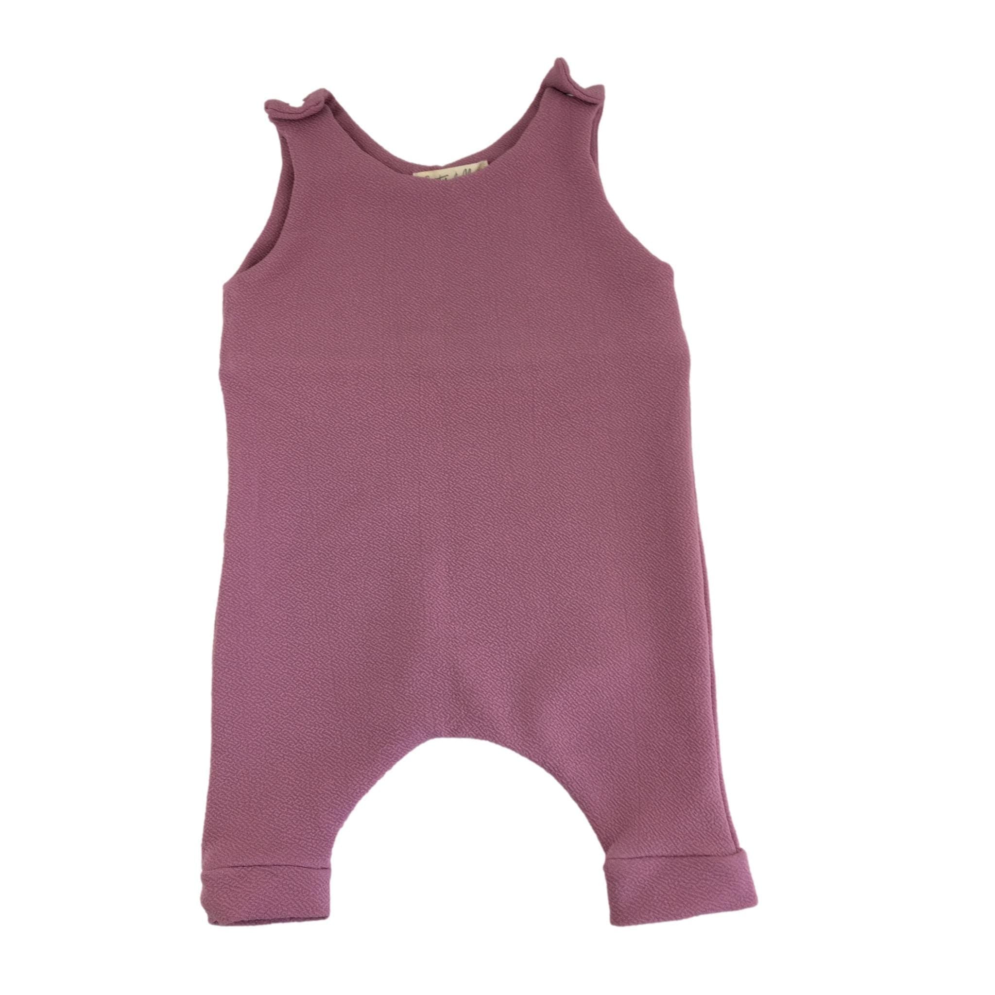 3-6M Mauve Pink  Textured Sleeveless Romper - Carter & Me