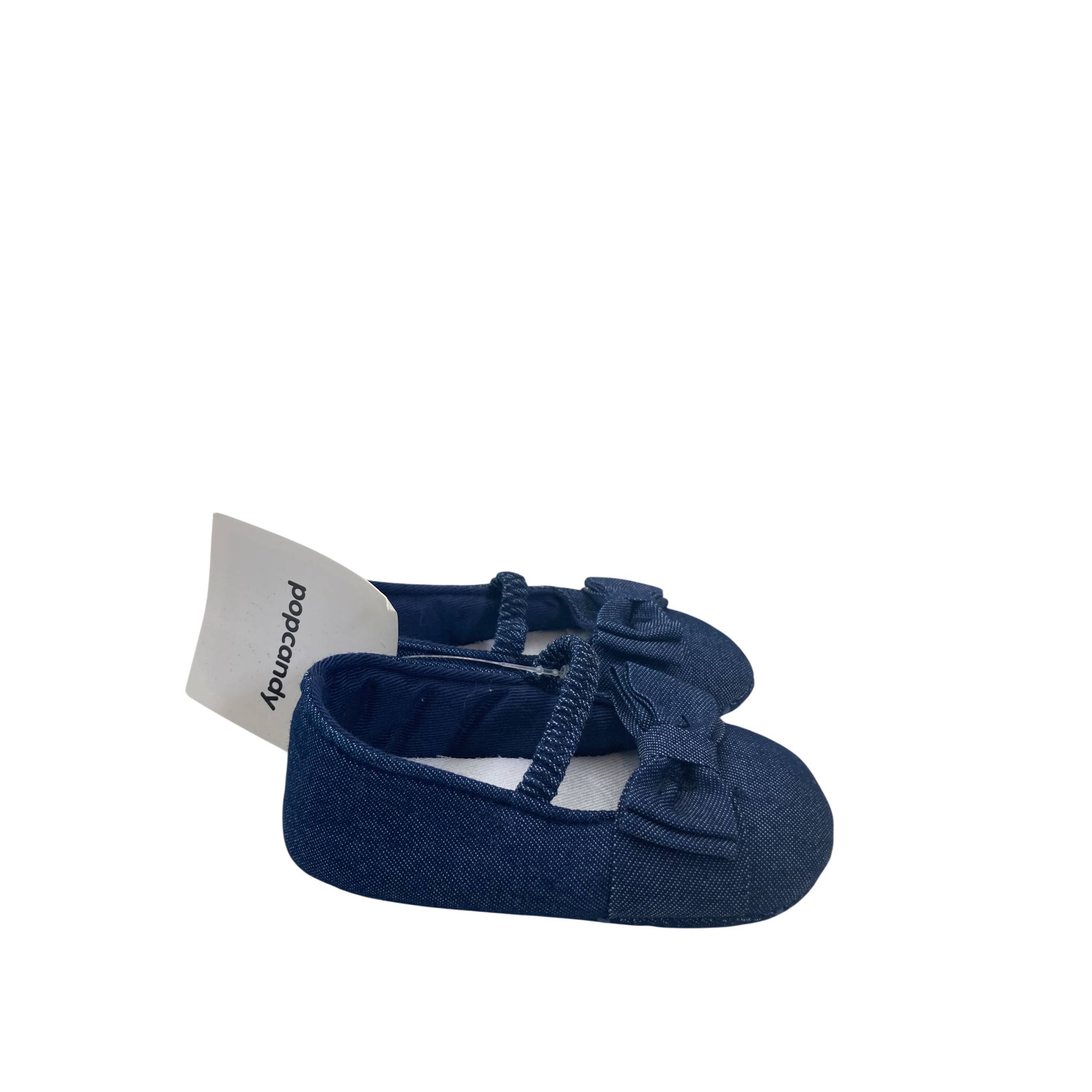 Size 3 - Dark Blue Denim Mary Jane Soft Sole Pumps - Pop Candy