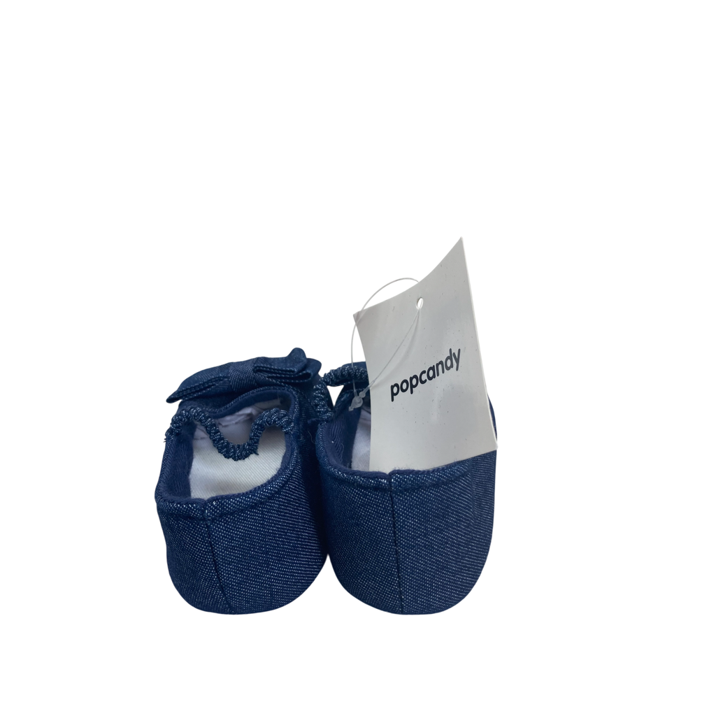 Size 3 - Dark Blue Denim Mary Jane Soft Sole Pumps - Pop Candy