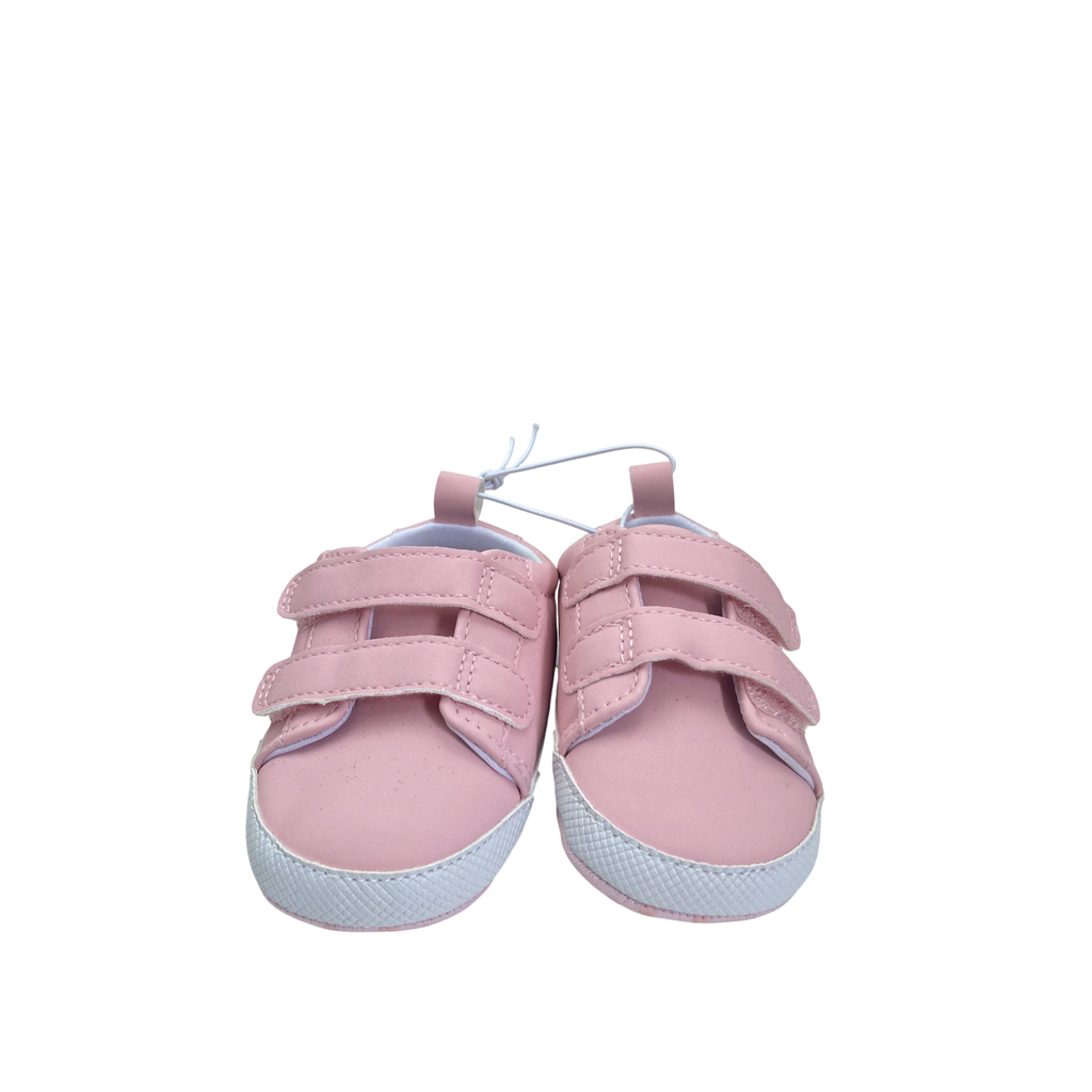 Size 3 - Light Pink Velcro Soft Sole Sneaker - Dymples