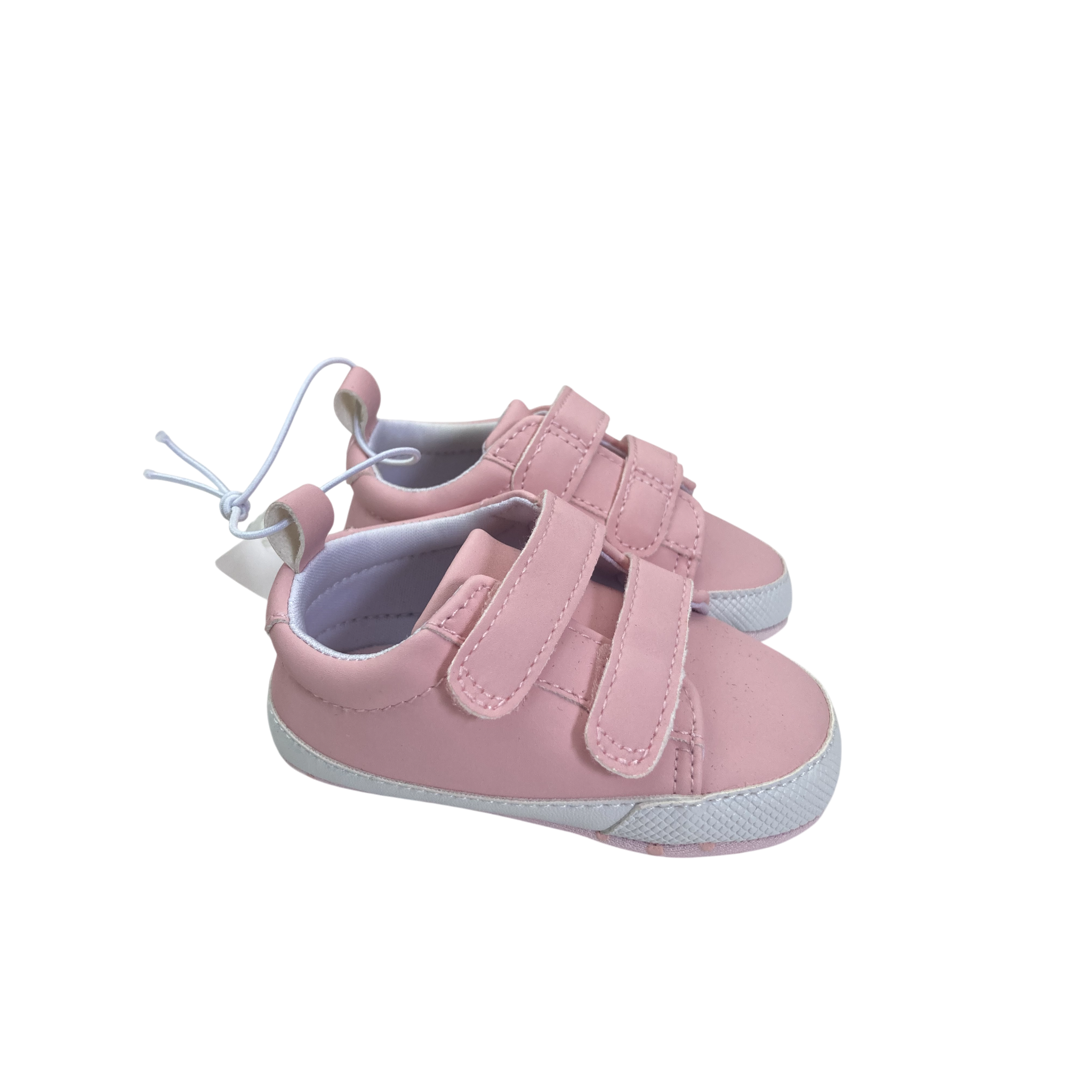Size 3 - Light Pink Velcro Soft Sole Sneaker - Dymples