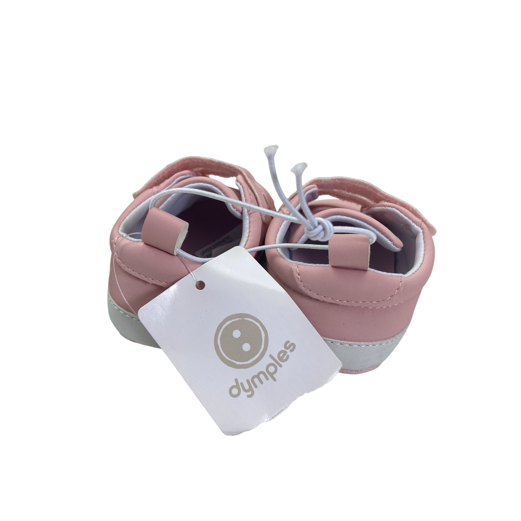 Size 3 - Light Pink Velcro Soft Sole Sneaker - Dymples