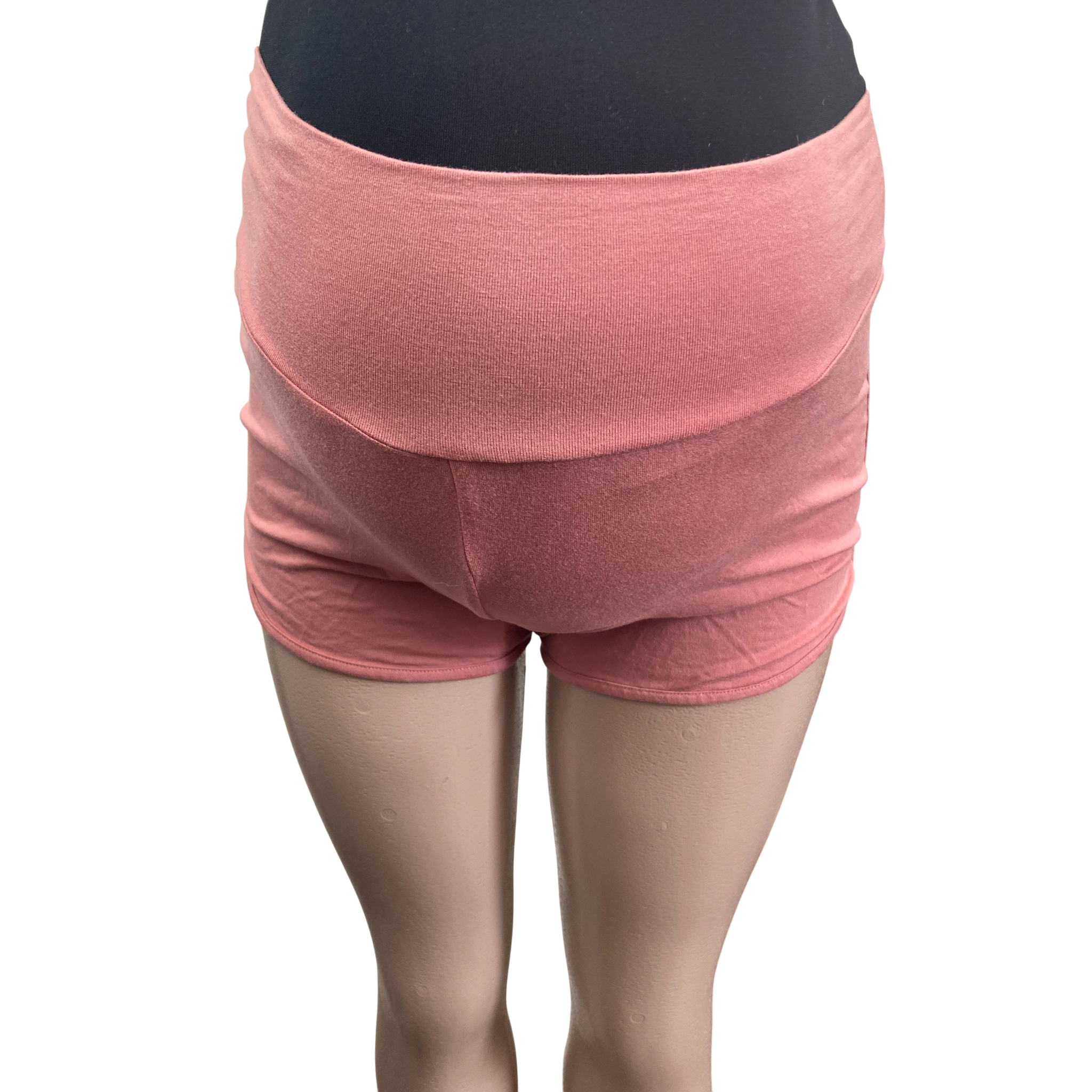 Small - Dusty Pink Soft Maternity Lounge Shorts - Cherry Melon