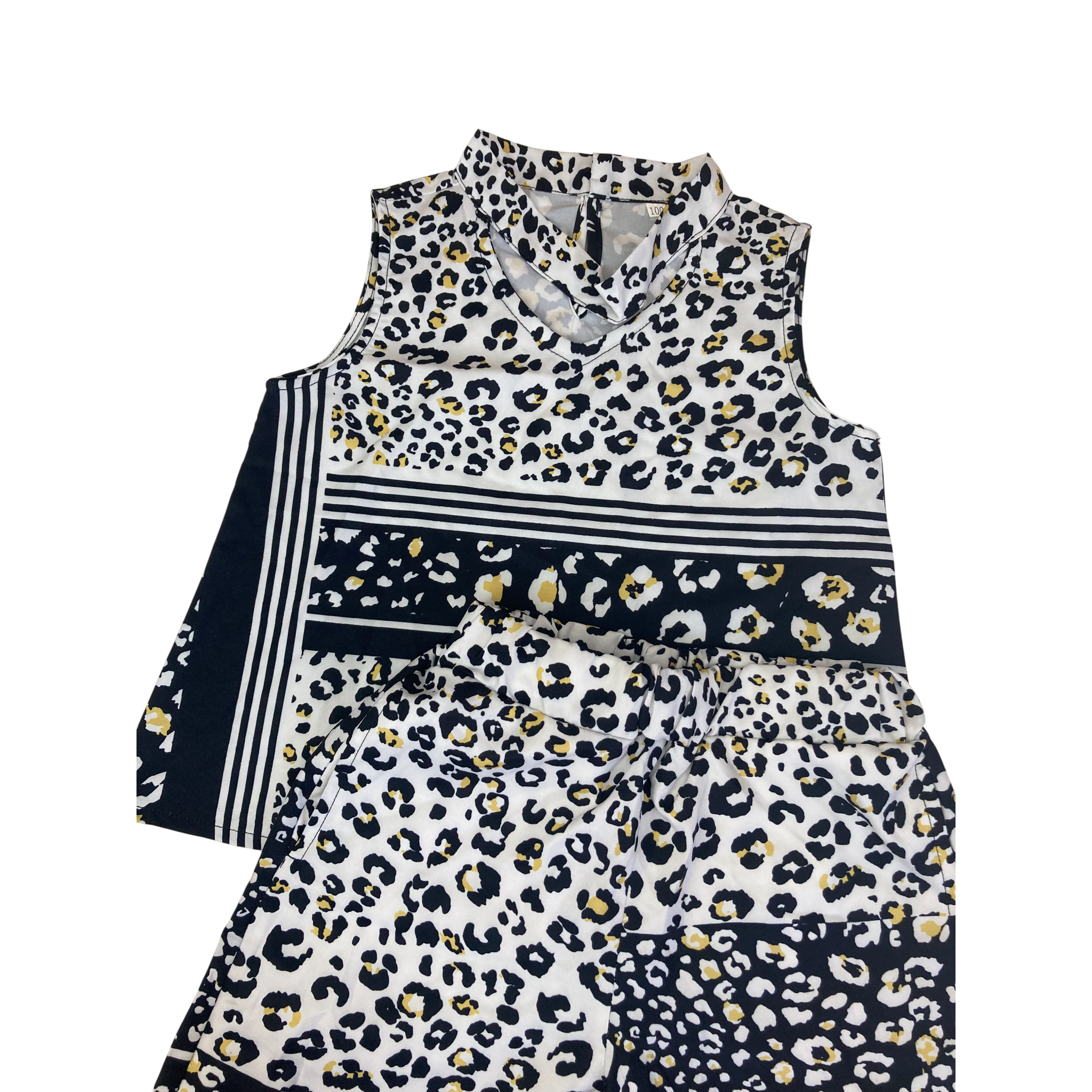 4Y Black & White Animal Print Set