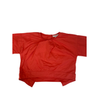 UK 2-3Y Orange Puff Sleeve Crop Top - Poney Collection