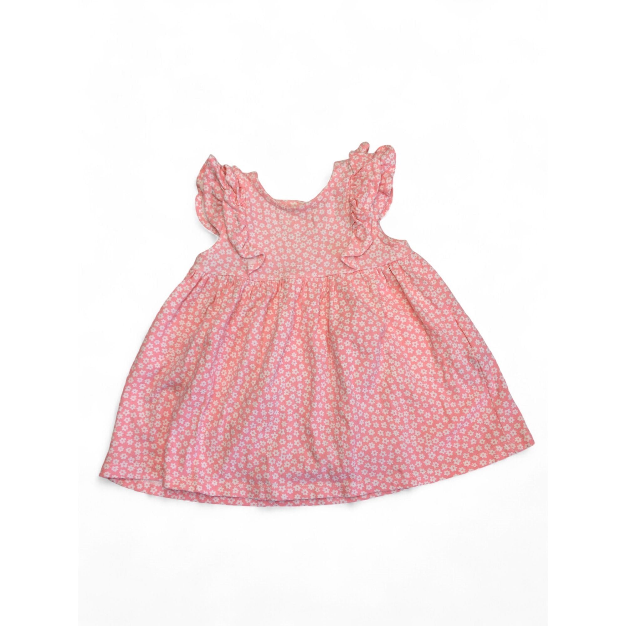 3-6M Pink & White Daisy Dress - Cotton On