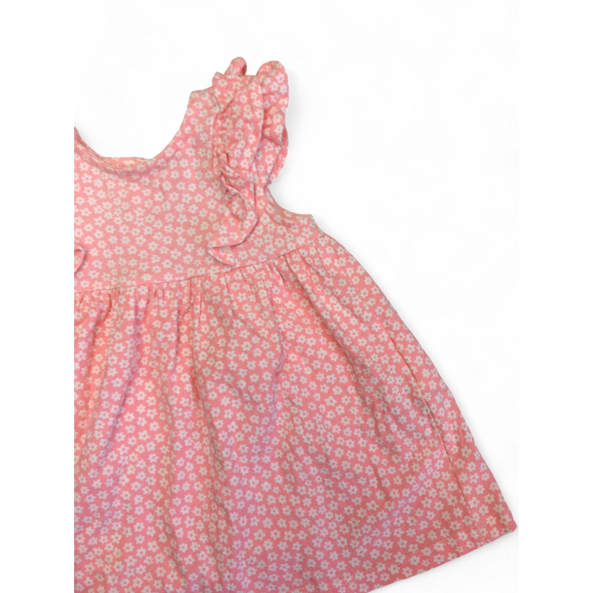 3-6M Pink & White Daisy Dress - Cotton On