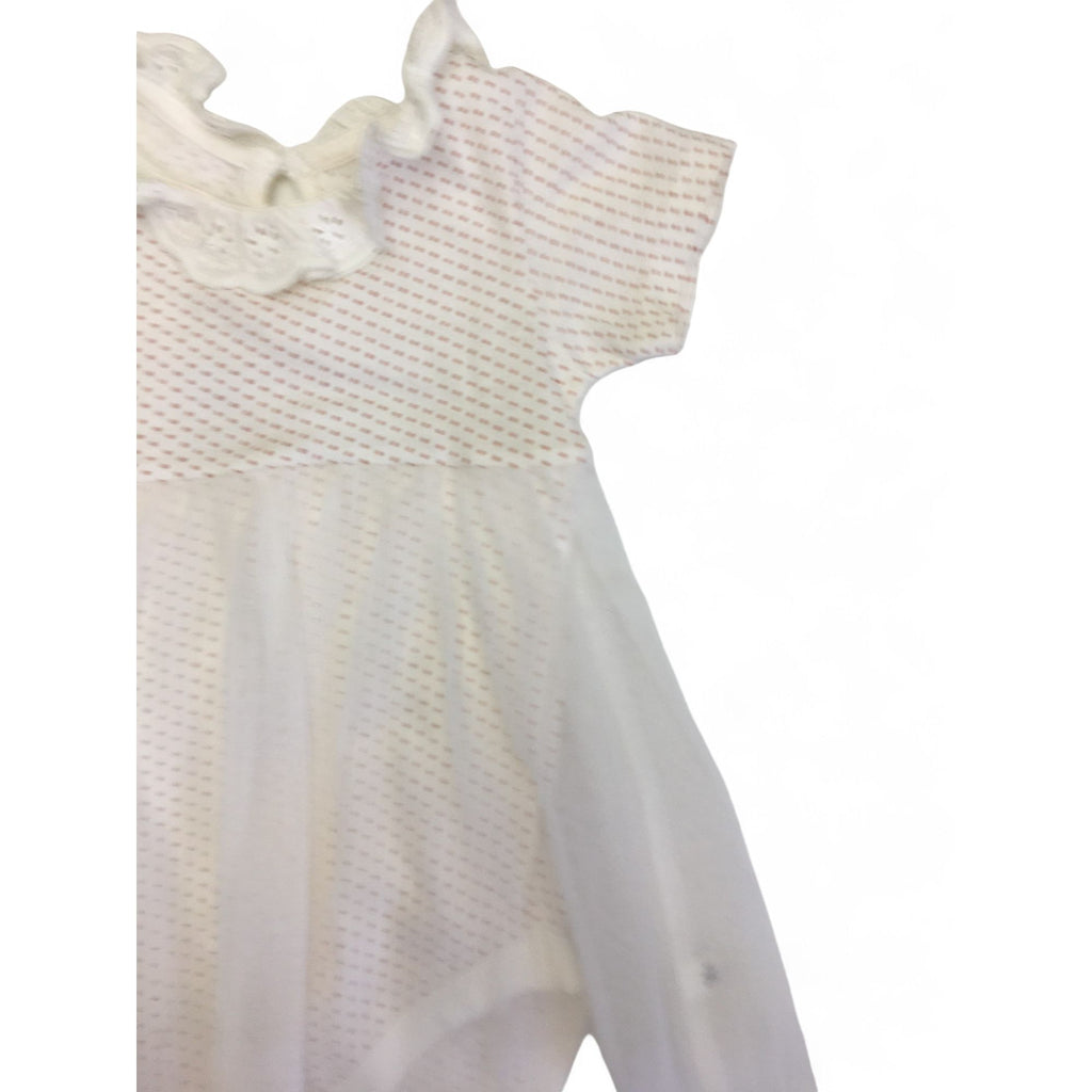 3-6M Cream & Pink Dotted Tulle Romper - Woolworths