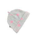 3-6M White & Pink Dotted Cotton Beanie - Woolworths