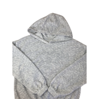 14Y Light Grey Melange Fleece Cuffed Hoodie - (& US)