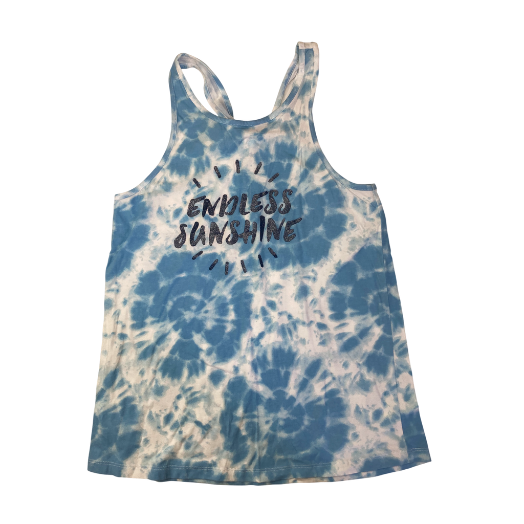 15Y Blue & White Tie Dye Graphic Tank Top - (& US)