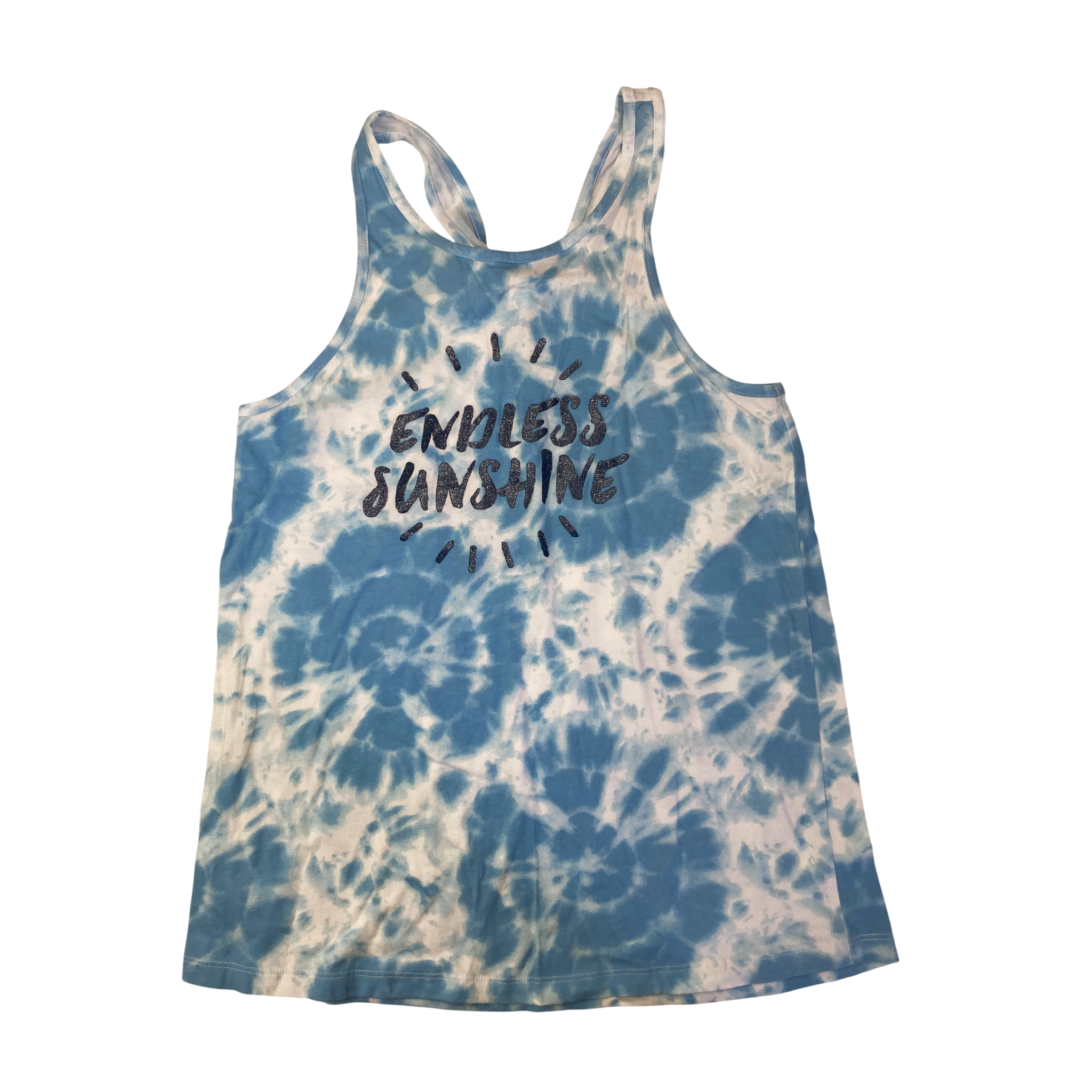 15Y Blue & White Tie Dye Graphic Tank Top - (& US)
