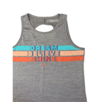 13-14Y Grey "Dream, Believe, Shine" Tank Top - Maxed