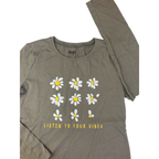 14Y Khaki Green Daisy Long Sleeve T Shirt - (& US)