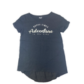 12Y Black Glitter Graphic T Shirt With Chiffon Back - (& US)