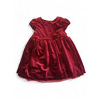 12-18M Maroon Velvet Party Dress - H&M