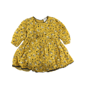 Newborn Mustard Yellow Floral Dress - Clicks