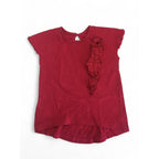 12-18M Burgundy Frill Detail Hi Low T Shirt - Woolworths