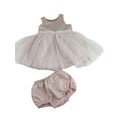 3-6M Light Pink Sateen Tulle Dress & Bloomers - Woolworths