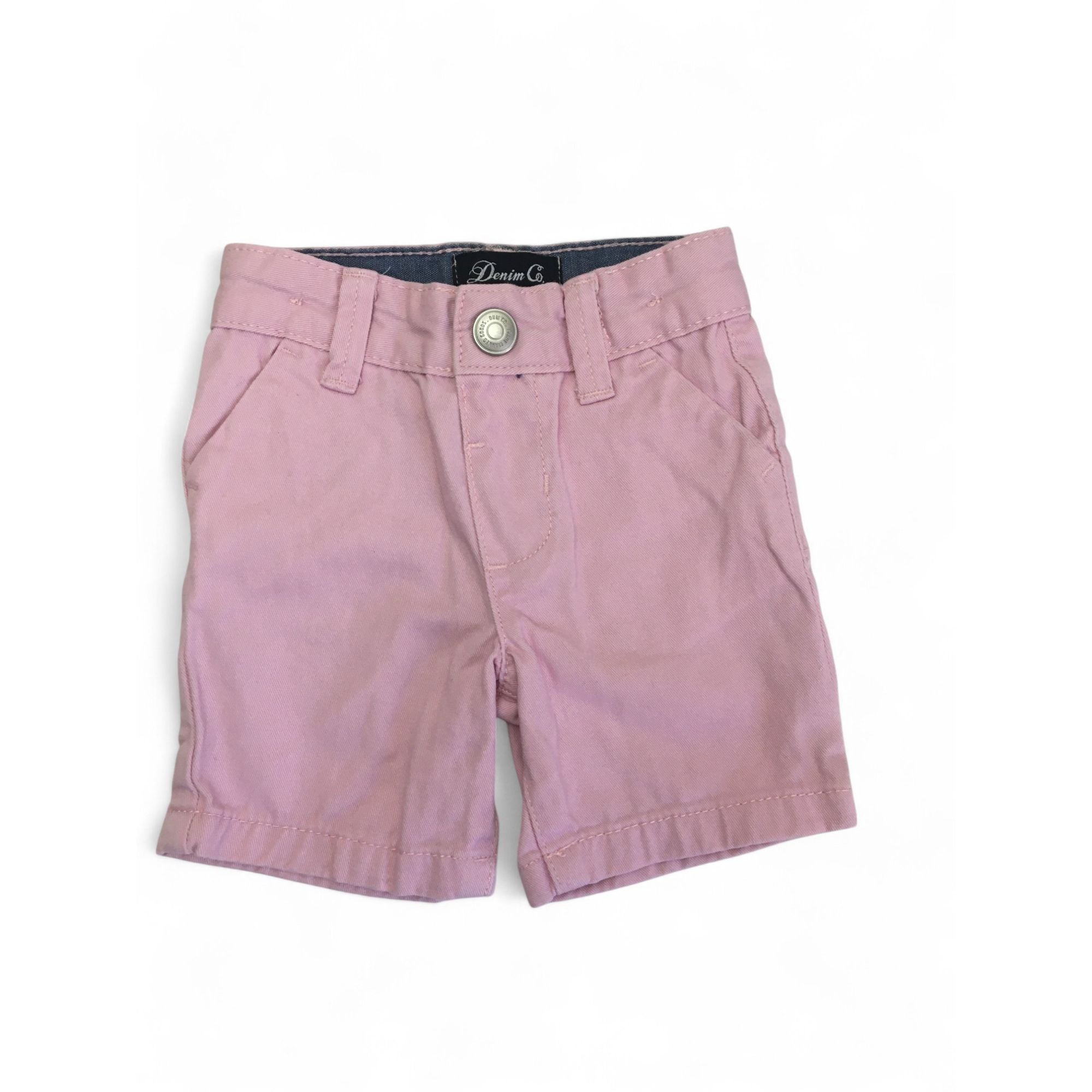 0-3M Pink Denim Shorts - Denim Co.