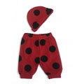 NB Red & Black Dotted Pants & Beanie - Ackermans