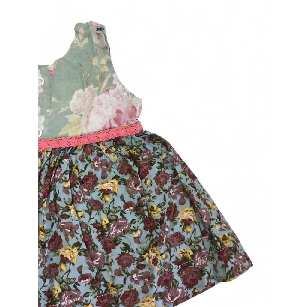 0-3M Floral Cotton Blend Dress - Butter