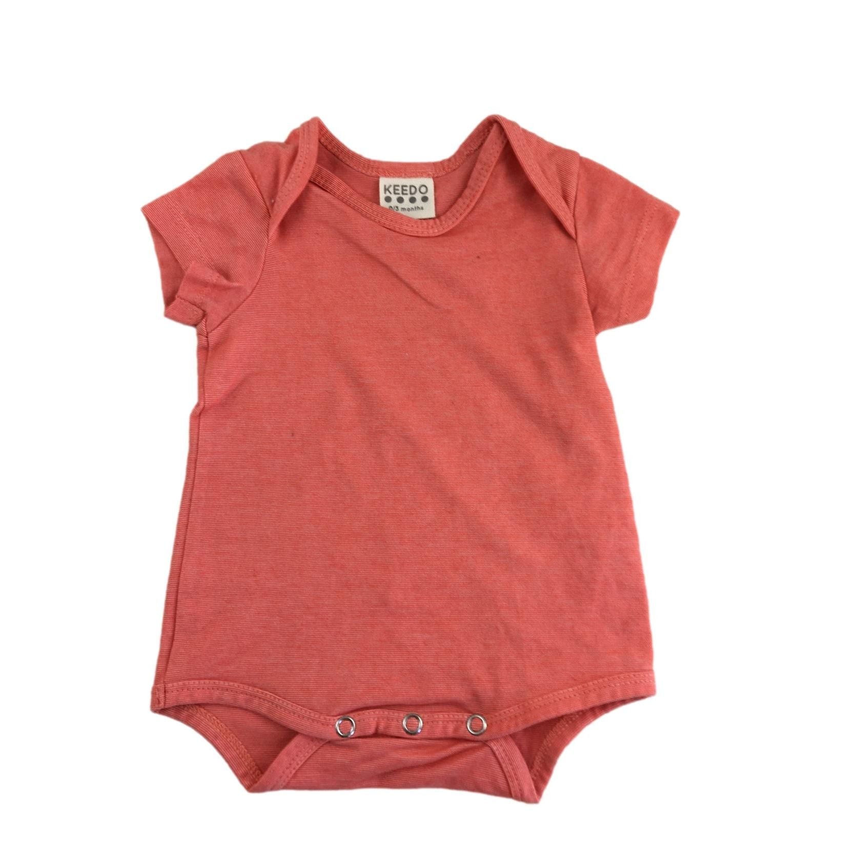 0-3M Orange Melange Summer Bodysuit - Keedo