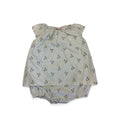 12M Light Blue Lurex Silver Lined Romper - NoaNoa Minature