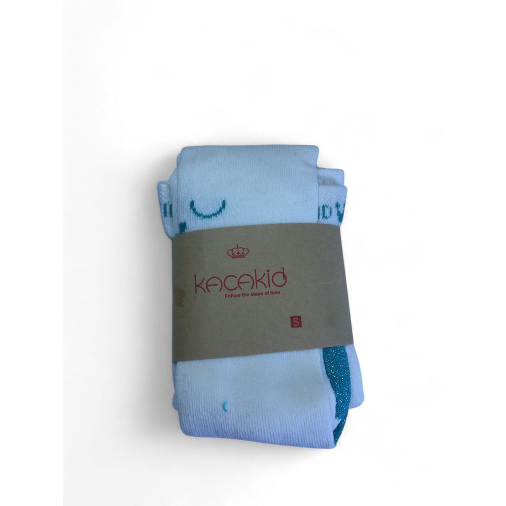 0-3Y Cream & Green Cat Knit Stockings - Emmy & Belle