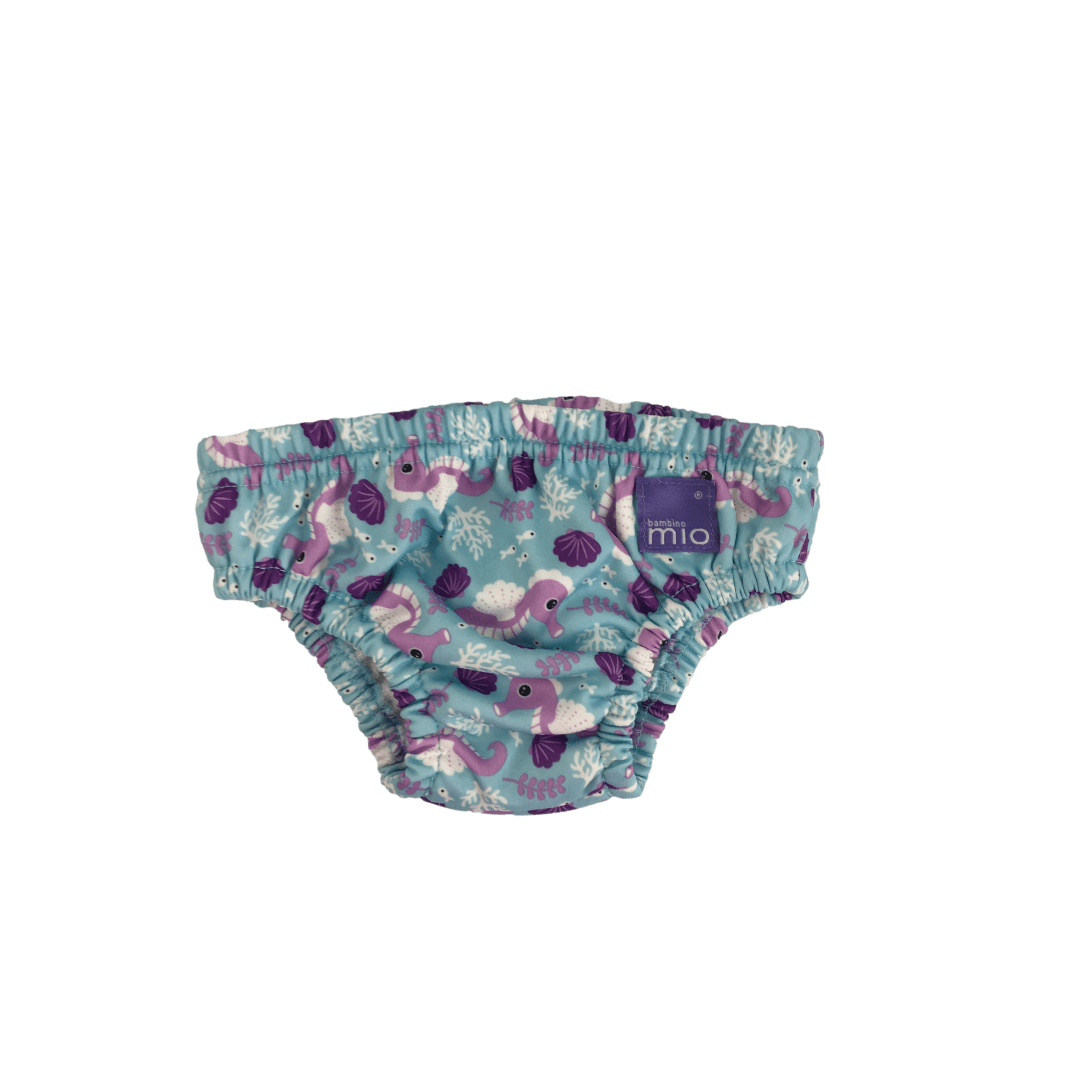 7-9kg Blue & Purple Seahorse Swim Bottoms - Bambino Mio