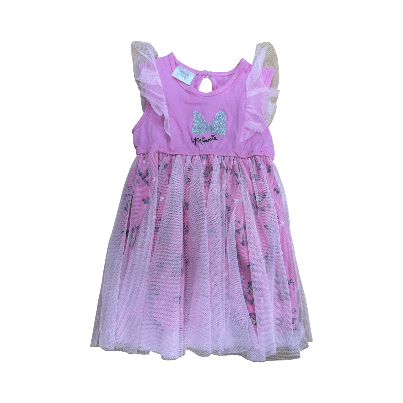 6-12M Pink Tulle Minnie Mouse Dress - Disney
