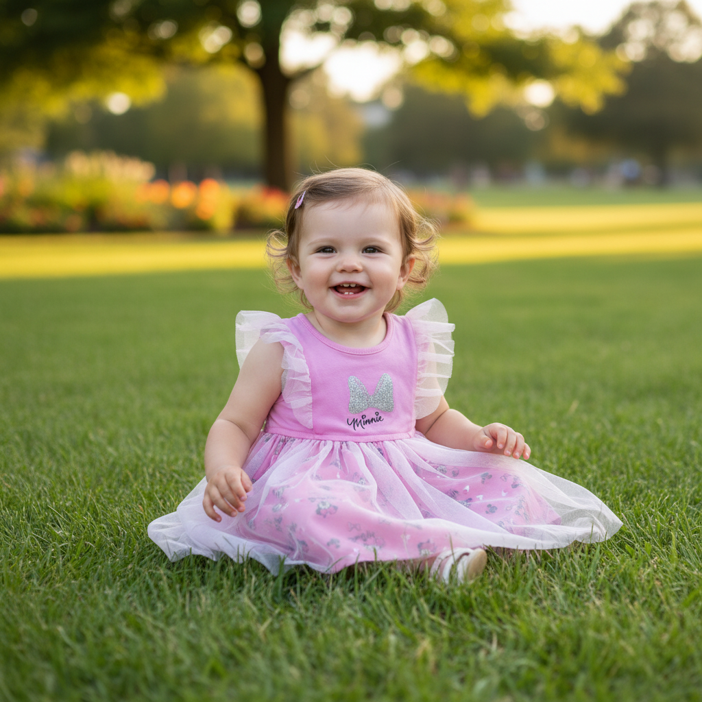 6-12M Pink Tulle Minnie Mouse Dress - Disney