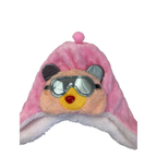 3-6M Pink Fleece Bear Trapper Beanie